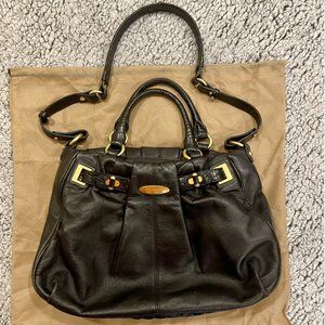 Brahmin genuine leather shoulder bag -  black